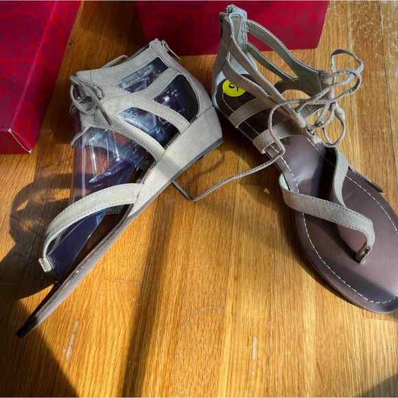 Womens Carlos by Carlos Santana Lacey Lace Up Wedge Sandals - Brulee - Picture 2 of 16